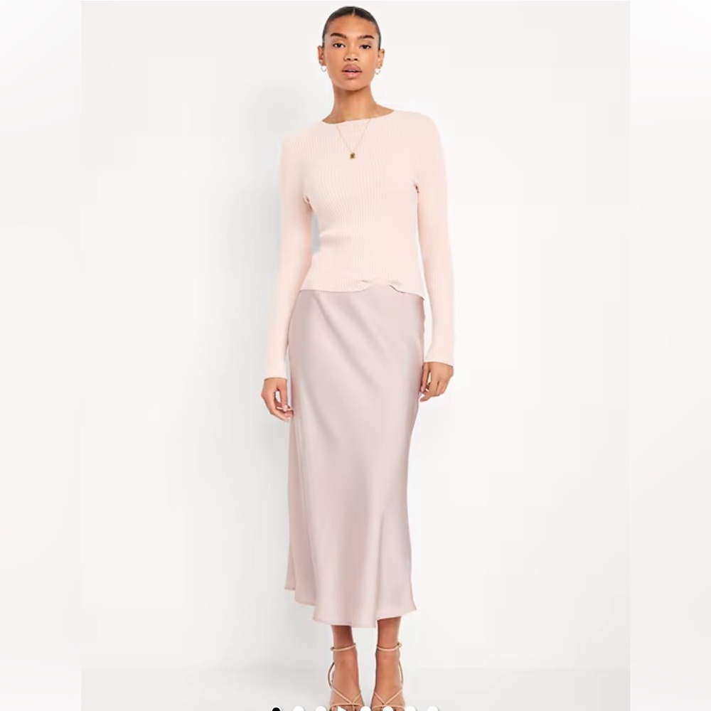 Satin maxi skirt